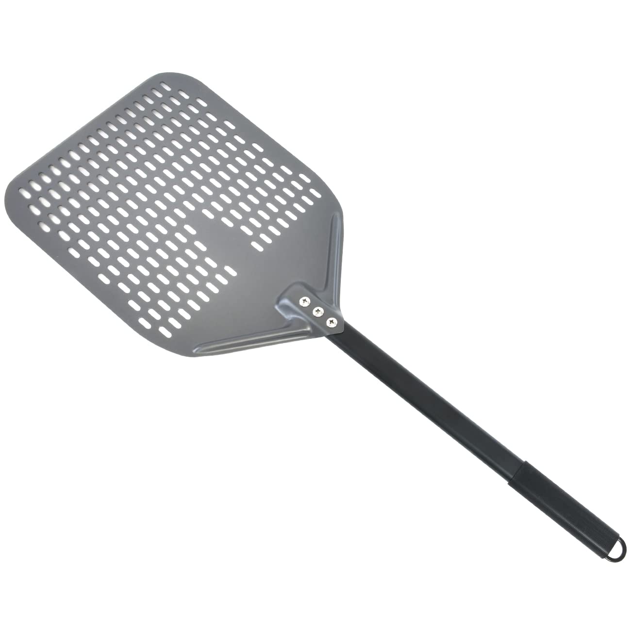 Bndhkr Perforated Pizza Peel Professional Anodized Aluminum Pizza Paddle With Silicone Handle 12 Inch Rectangular Pizza Turning