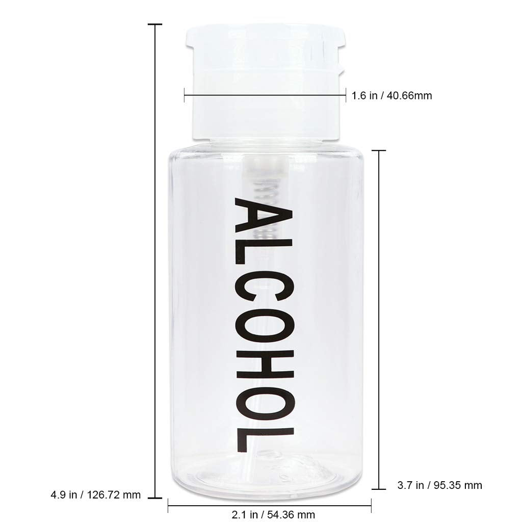 7Oz Push Down Pump Dispenser Flip Top Cap Refillable Empty Bottle - Clear With Word Imprint - Lockable Travel Cosmetic Packaging