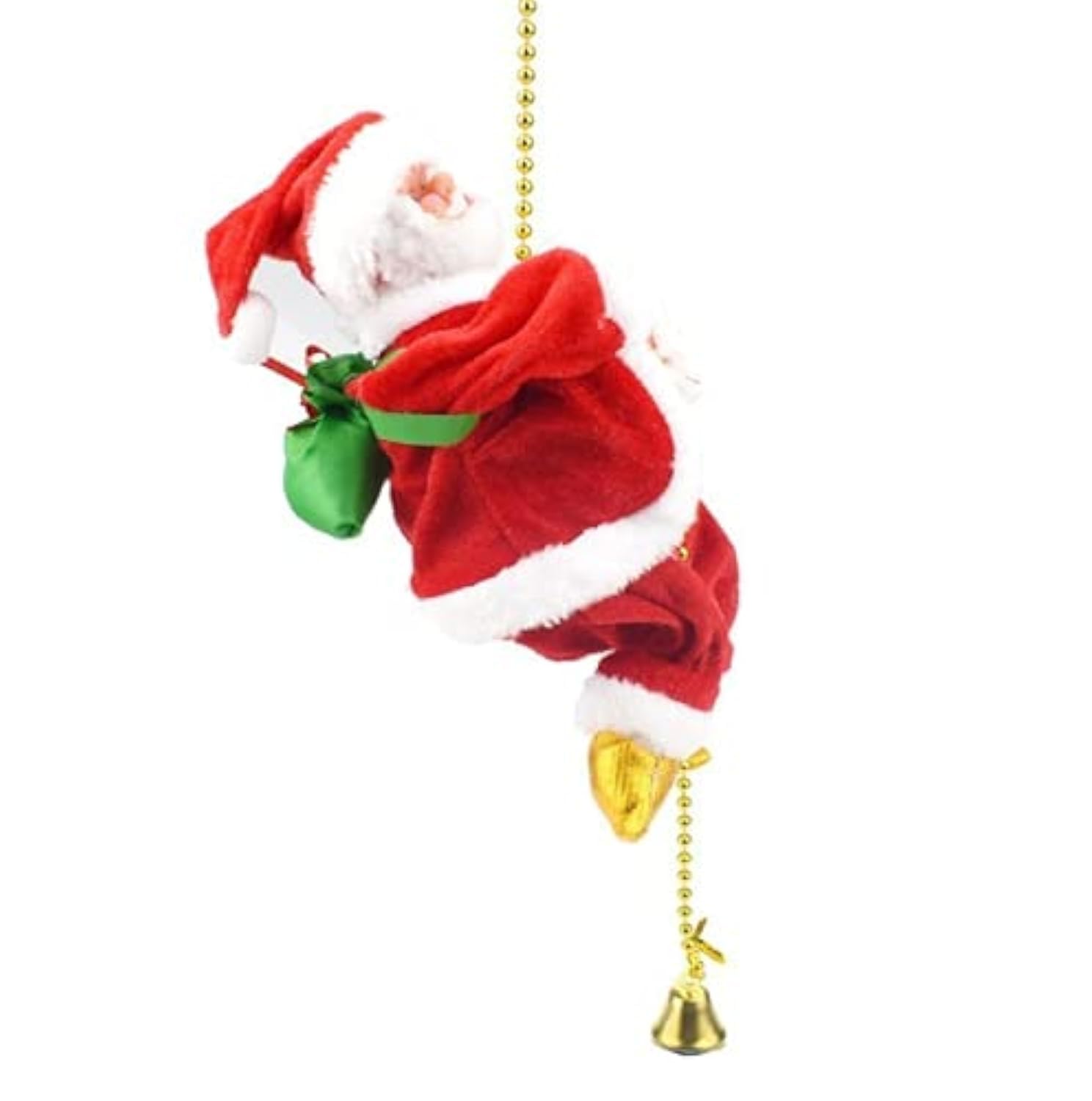 Climbing Santa Claus 9 Christmas Ornament Xmas Decoration Climbs Up and Down Battery Operated Toy with Light Music and Sound Ani