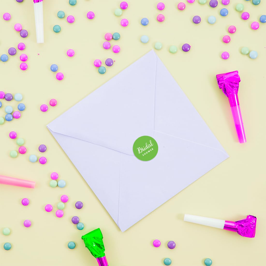 Andaz Press Chocolate Drop Labels Trio, Fits Kisses, Wedding Bridal Shower, Kiwi Green, 216-Pack