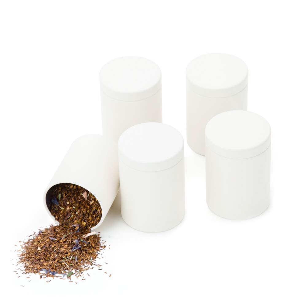 Tianhui Small Tin Can Box With Airtight Lids Canister For Coffee Tea Candy Storage Loose Leaf Tea Tin Containers Storage 5 Pcs (