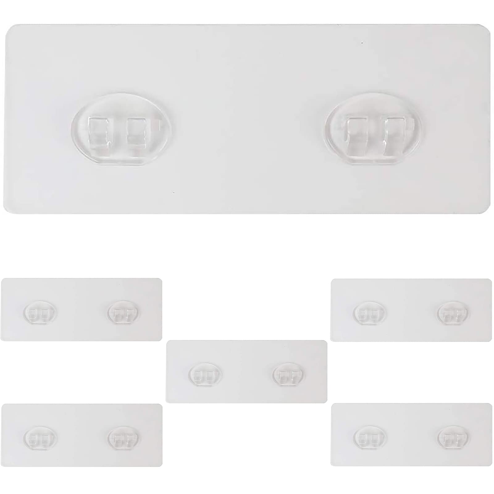 Starich Shower Caddy Adhesive Replacement, Shower Shelf Adhesive, Shower Adhesive Strips, Adhesive Stickers Transparent 2 Hooks