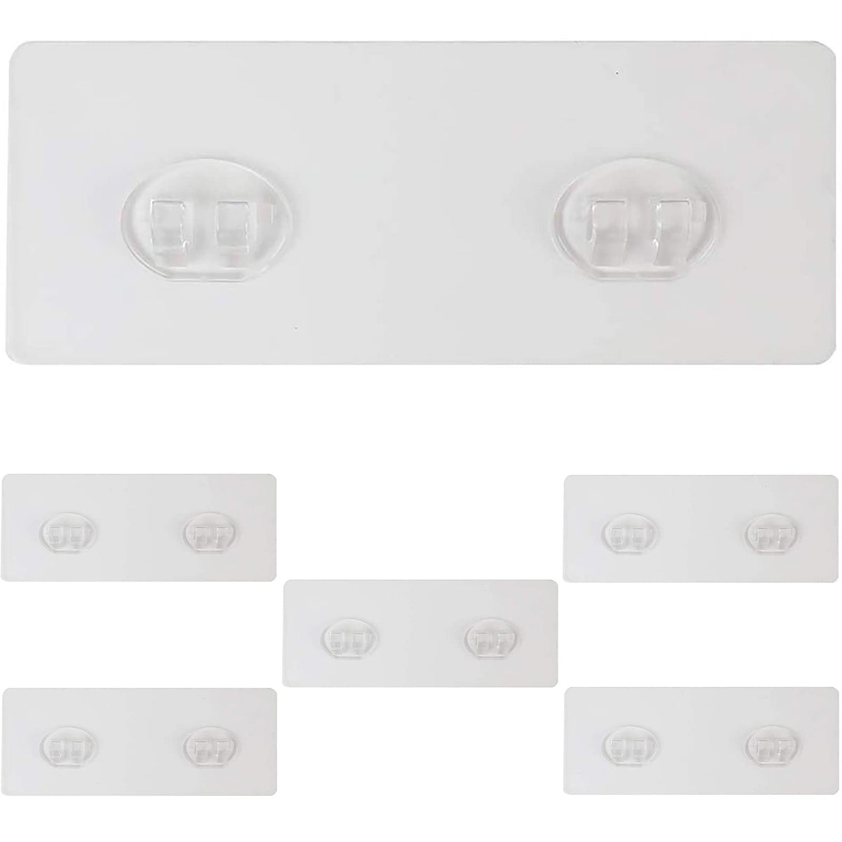 Starich Shower Caddy Adhesive Replacement, Shower Shelf Adhesive, Shower Adhesive Strips, Adhesive Stickers Transparent 2 Hooks