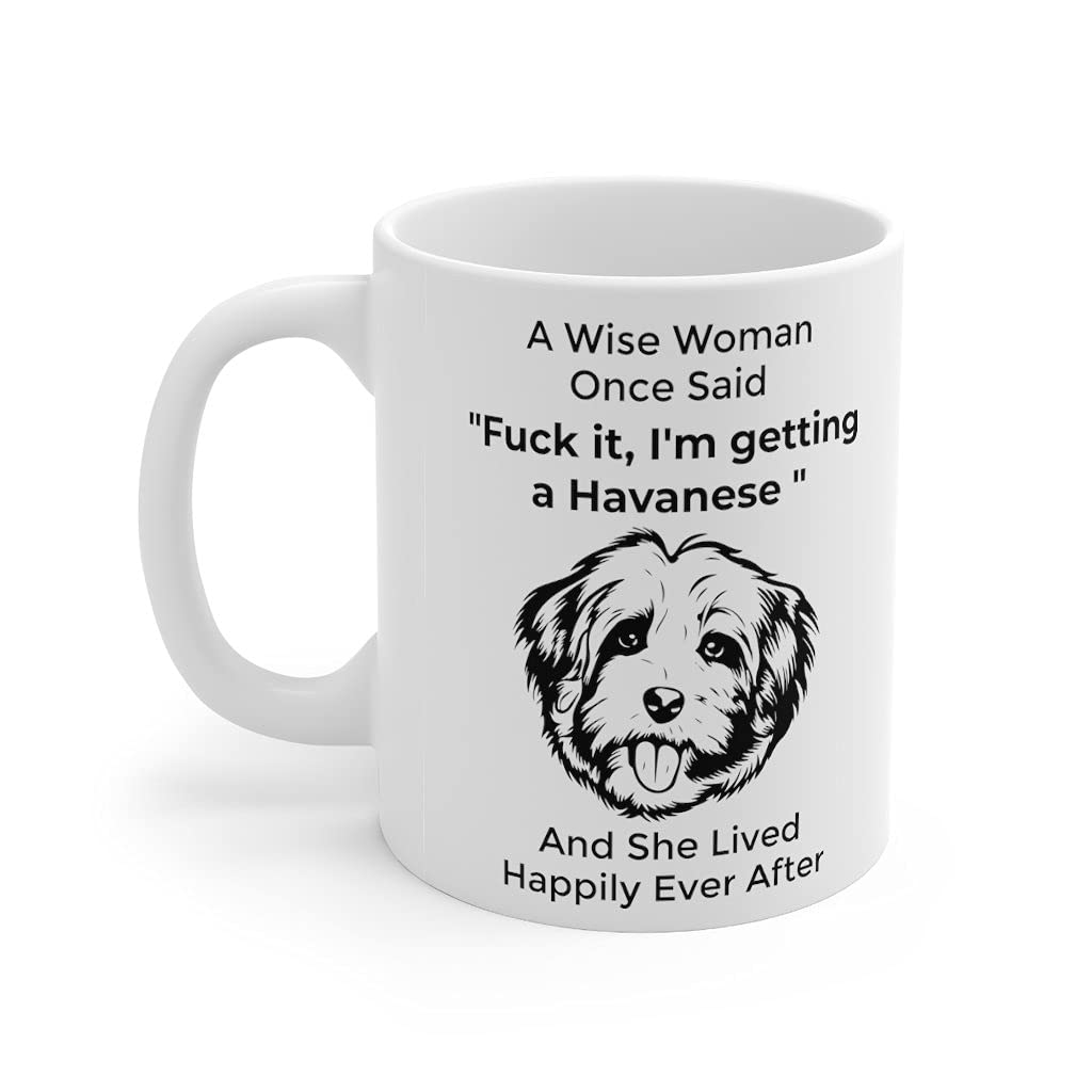 Funny Havanese Gifts For Women Dogs Lovers Dog Mom Mug Mother 'S Day 2024 Christmas Gift Fun Wise Woman Once Said Coffee Cup Whi
