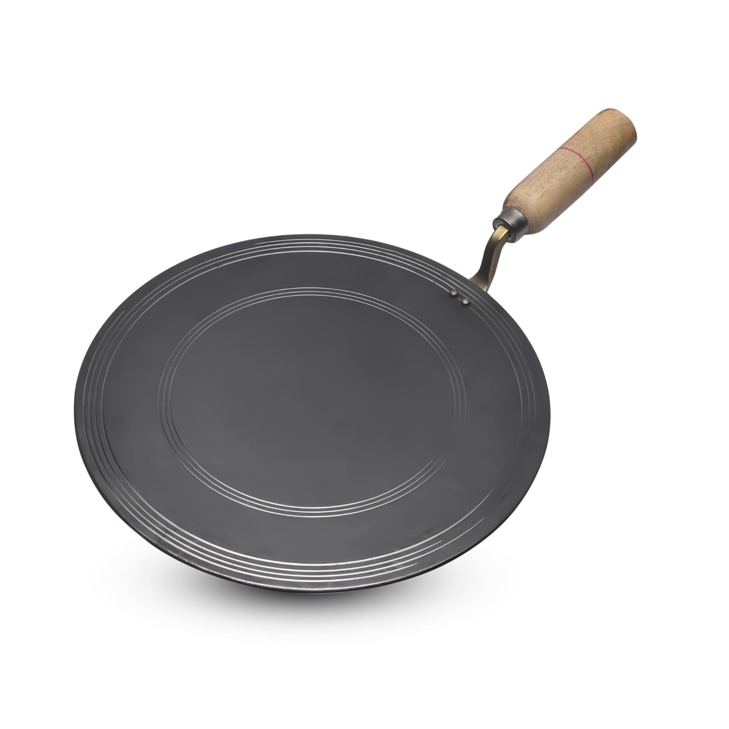 VismayS 12 Inch Food Grade Pure Iron Dosa Tawa Lohe Ka Tava Multipurpose Chapati Utappam Thawa Smooth Edge Metal Spoon Friendly