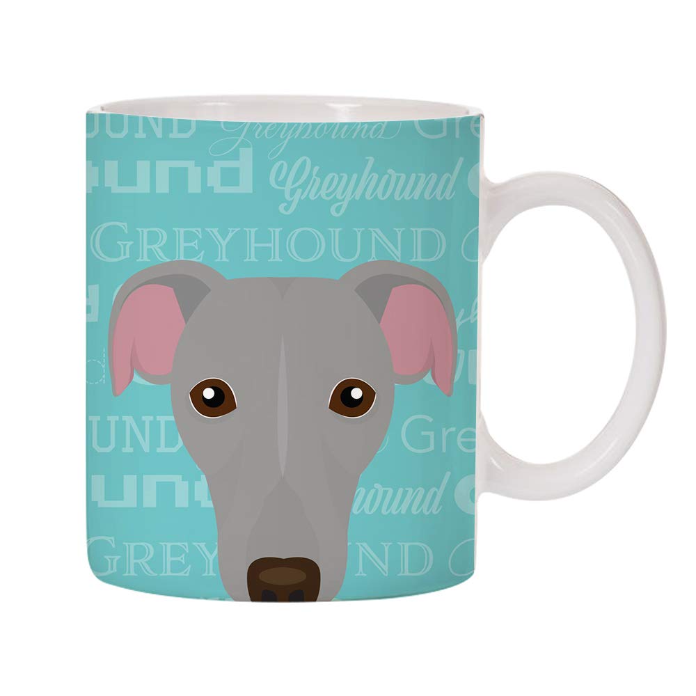 Adorable Dog Breed Design 11Oz Ceramic Coffee Mug (Greyhound)