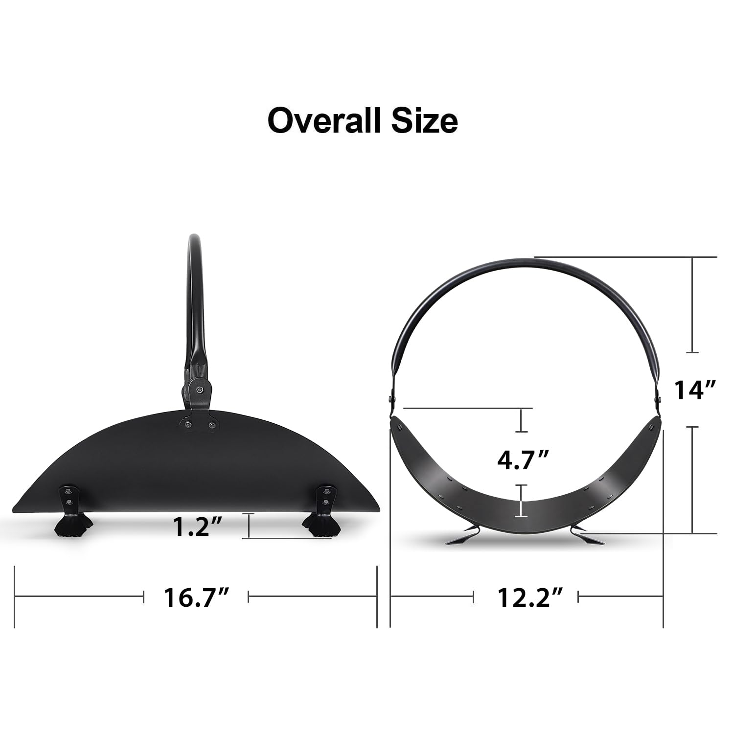 Amagabeli Garden & Home Fireplace Log Holder Indoor Firewood Carrier Metal Wood Rack Holders Tools Covers Fire Wood Basket Conta