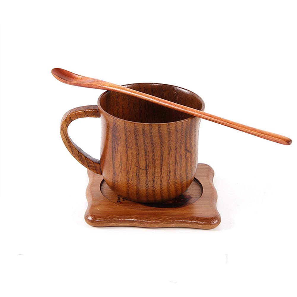 Handmade Natural Wooden Mixing Spoons For Milk Honey 8'' Long Handle Teaspoon Coffee Spoon Stir Stick Set Of 3