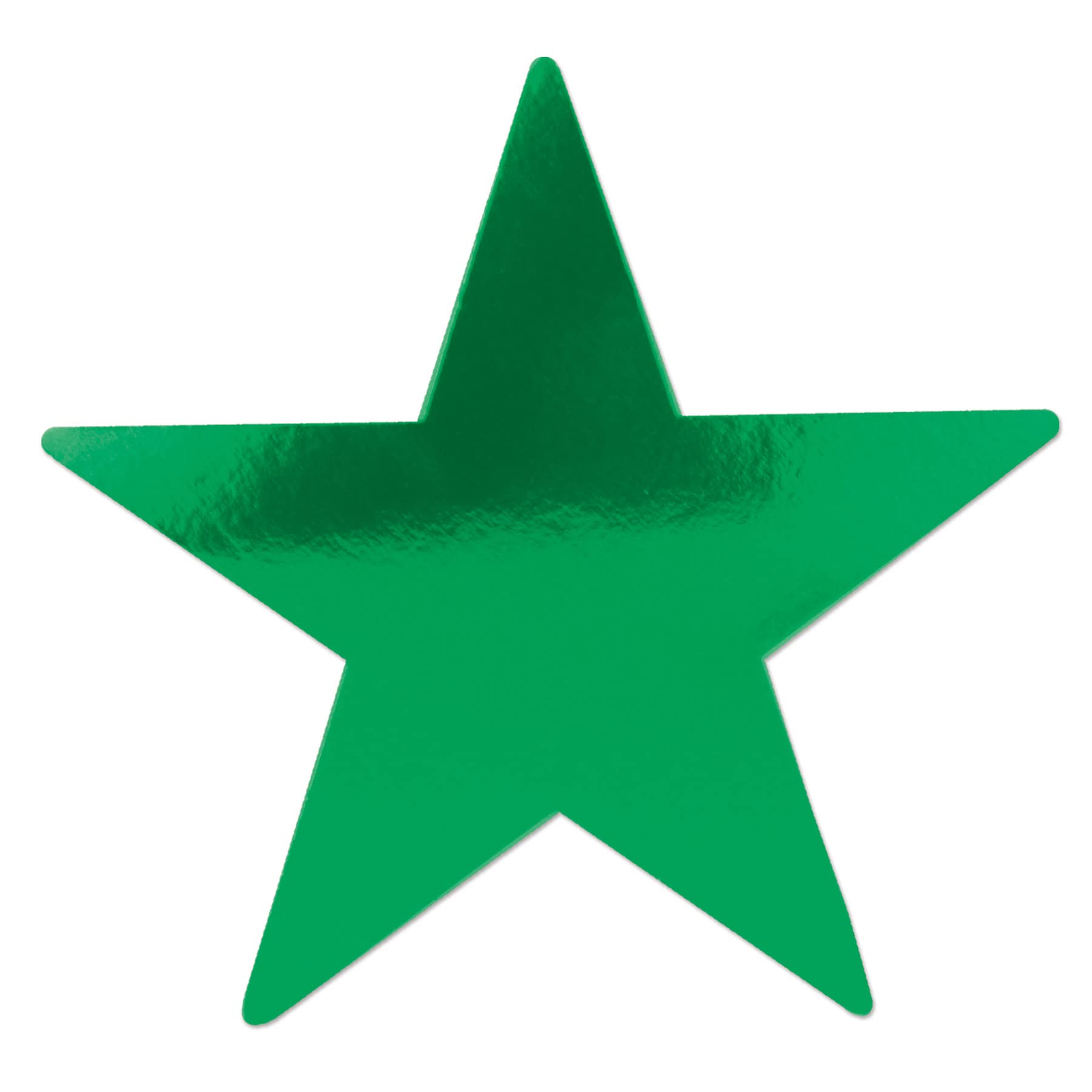 Beistle Foil Star Cutouts, 24 Pieces, 12, Green