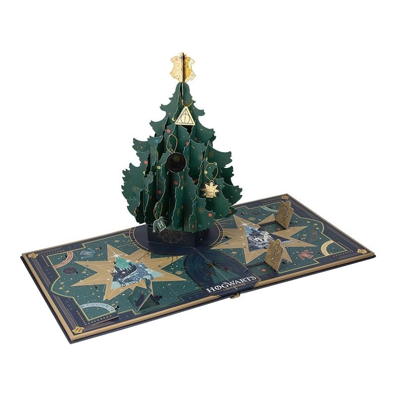 Harry Potter Hogwarts 24 Day Pop Up Christmas Tree Book Advent Calendar - Officially Licensed Gifts & Seasonal Decor For Kids Be