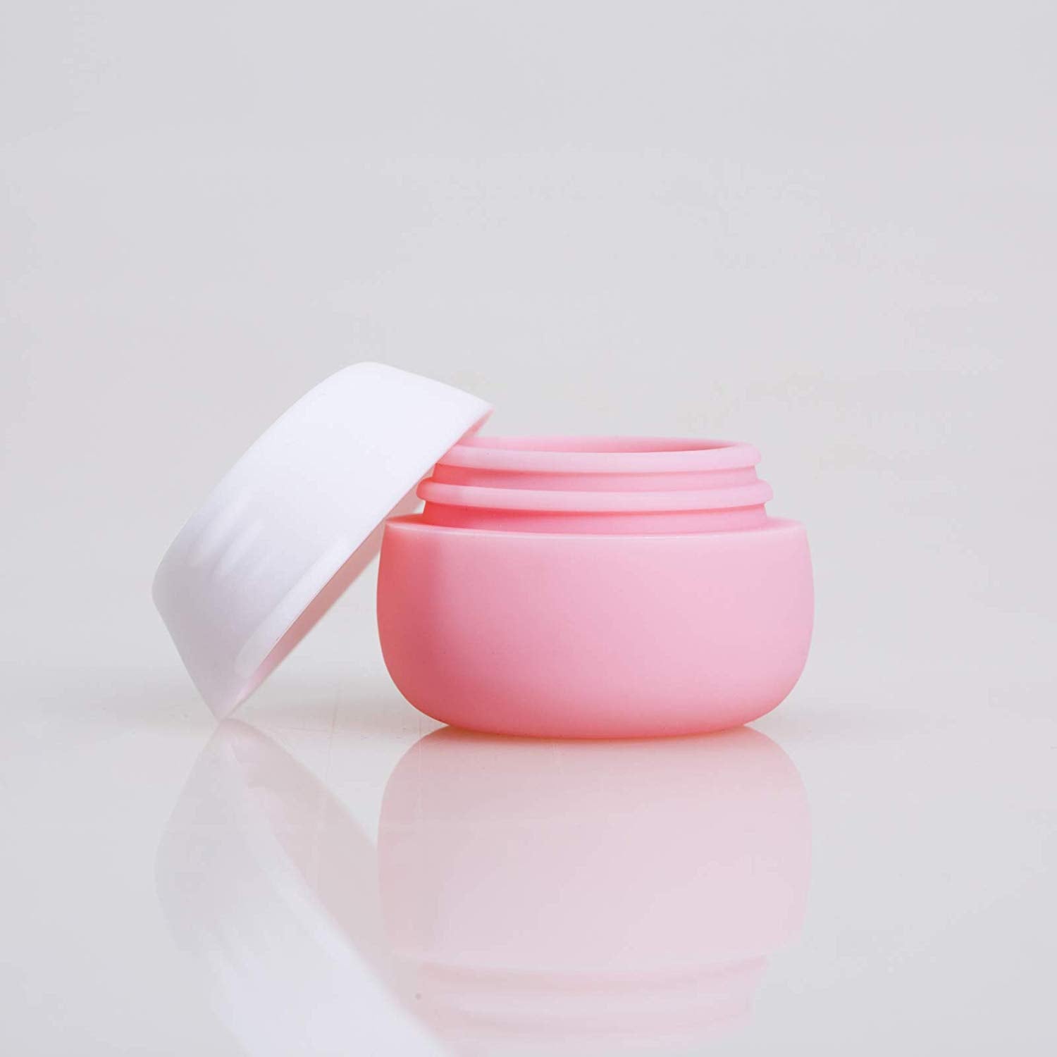 Travel Containers for Toiletries  Gemice Silicone Cream Jars  TSA Approved Travel Size Containers Leak-proof Travel Accessories with Lid for Cosmetic Makeup Face Body Hand Cream (4 Pieces)
