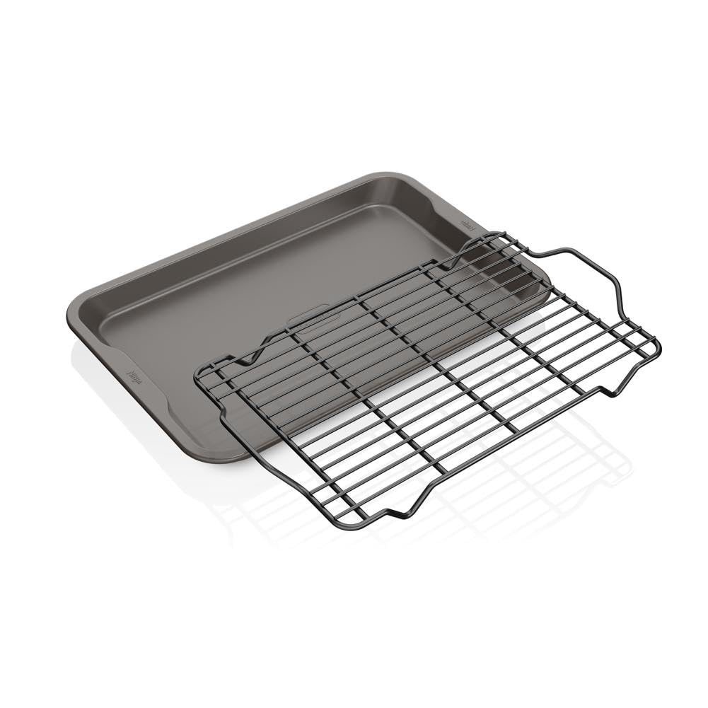 Ninja B32102 Foodi Neverstick Premium 2-Piece Bakeware Sheet Set, Nonstick, Oven Safe Up To 500F, With 10 X 15 Inch Baking Sheet