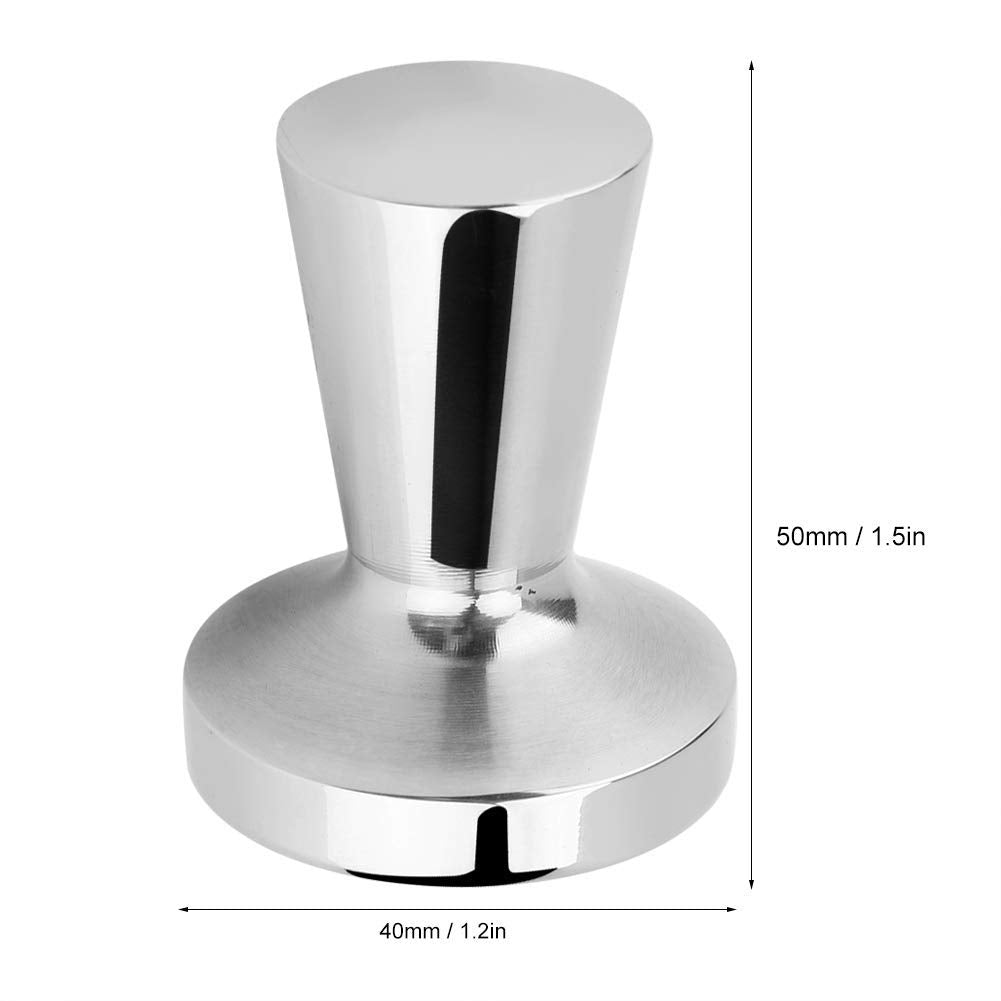 40Mm Diameter Espresso Coffee Tamper, Stainless Steel Coffee Powder Hammer Tool Flat Base Coffee Bean Press Refillable Reusable