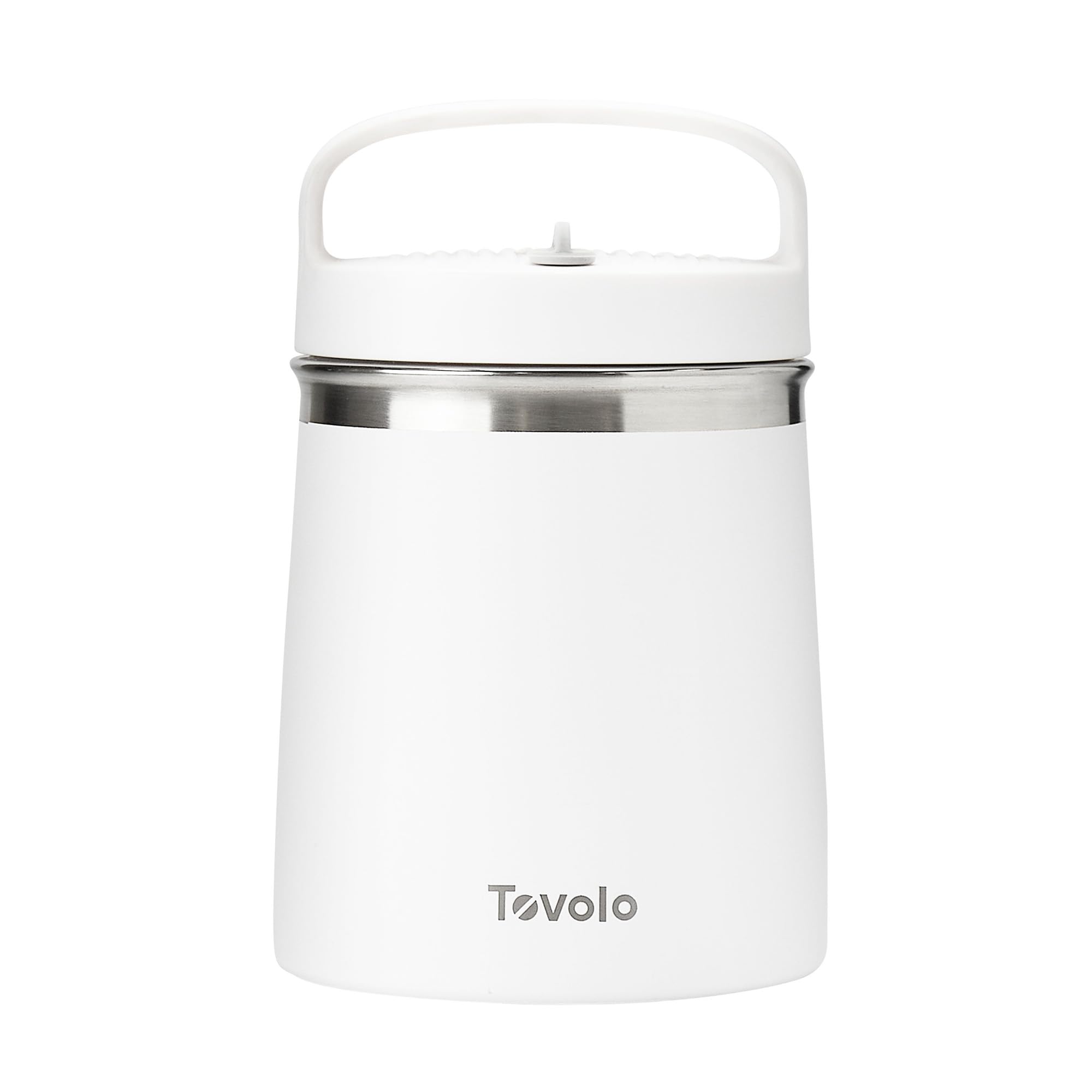 Tovolo Insulated Food Container 2 Quart Food Traveler Thermos for Hot Food and Cold Food Stainless Steel Double Wall Vacuum Insu