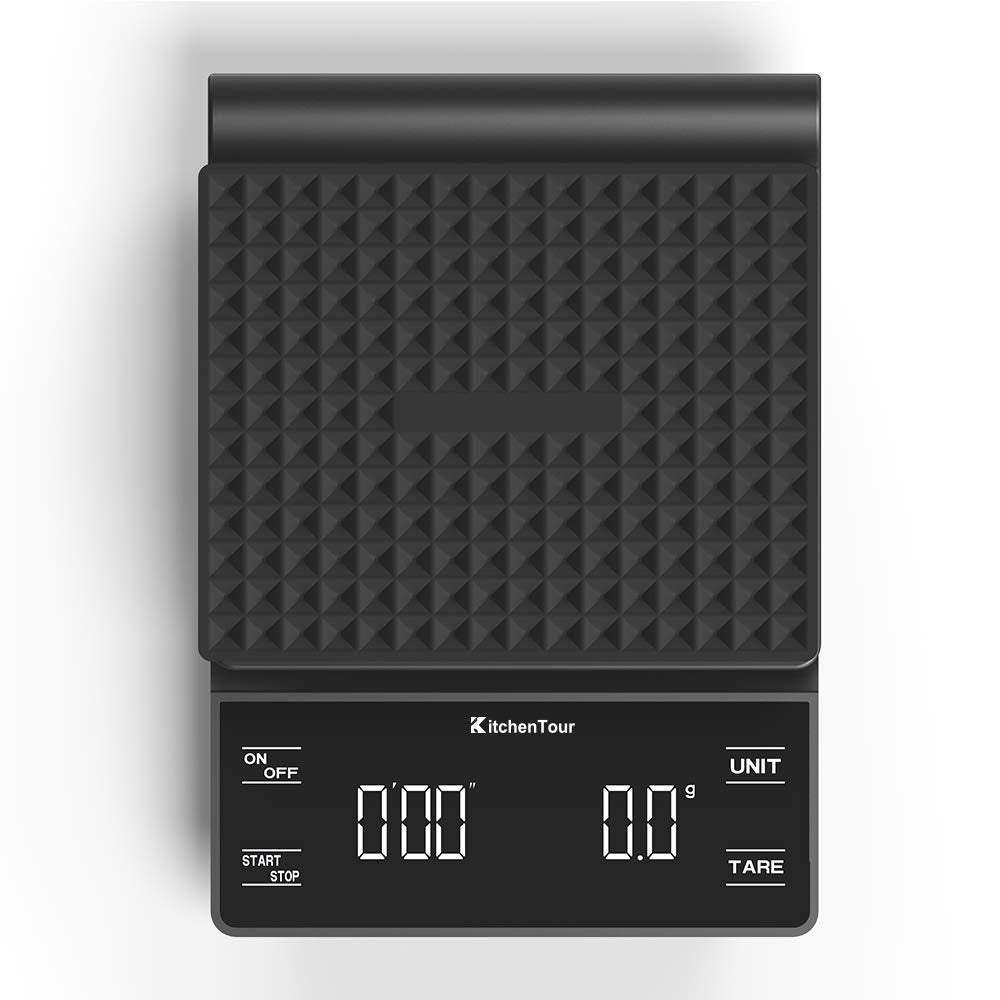 Kitchentour Coffee Scale With Timer 3Kg/0.1G High Precision Pour Over Drip Espresso Scale With Back-Lit Lcd Display (Batteries I