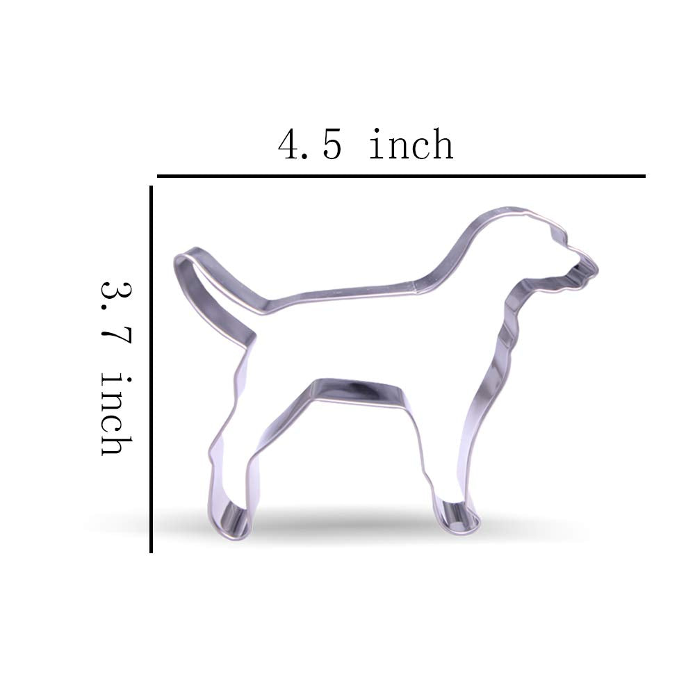 4.5 Inch Labrador Dog Cookie Cutter - Stainless Steel