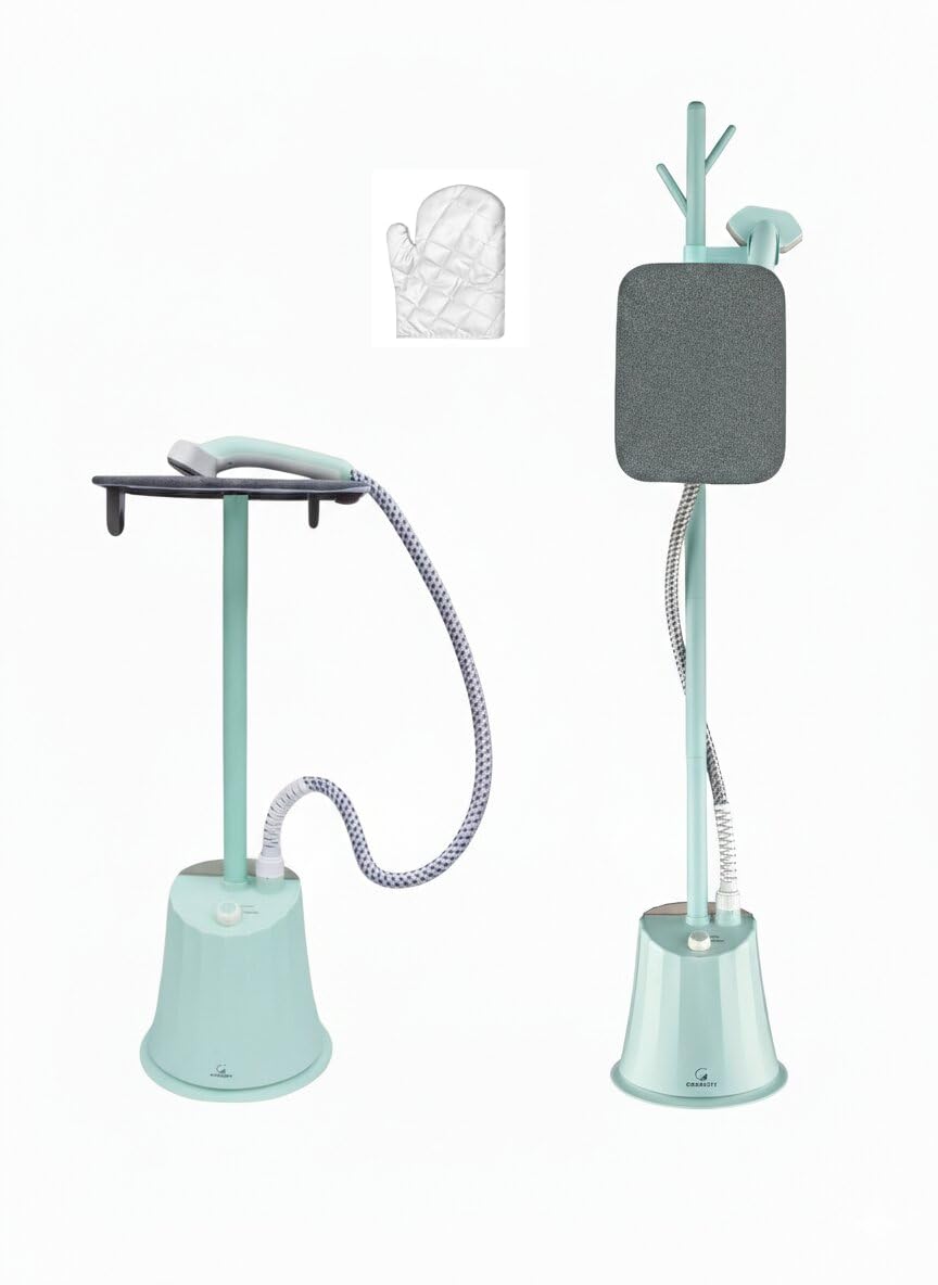 Goodscity Steam Iron With Stand, Standing Garment Steamer Iron For Clothes With Adjustable Pole & Iron Board, 1.8L Water Tank, 3