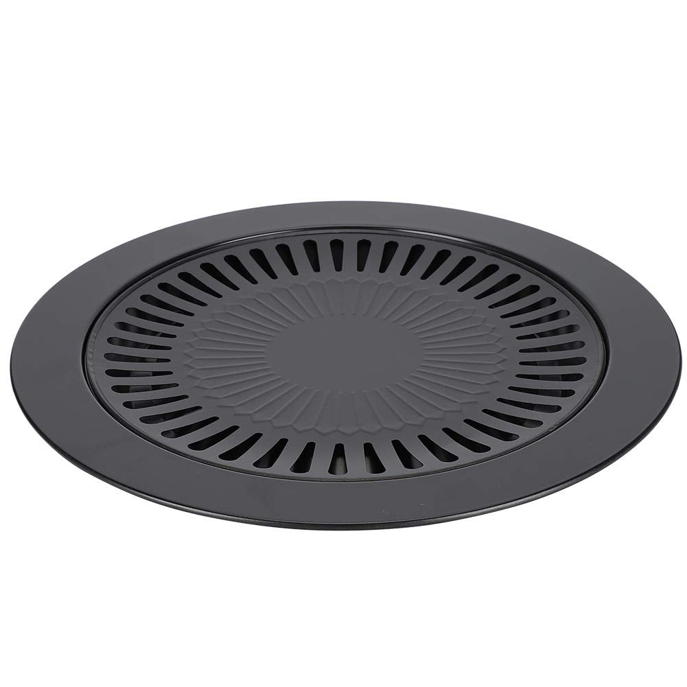 Hong111 Korean Bbq Grill Pan Iron Barbecue Pan Barbecue Pan, Roasting Grill Pan Barbecue Baking Tray Barbecue Plate, Barbecue Gr