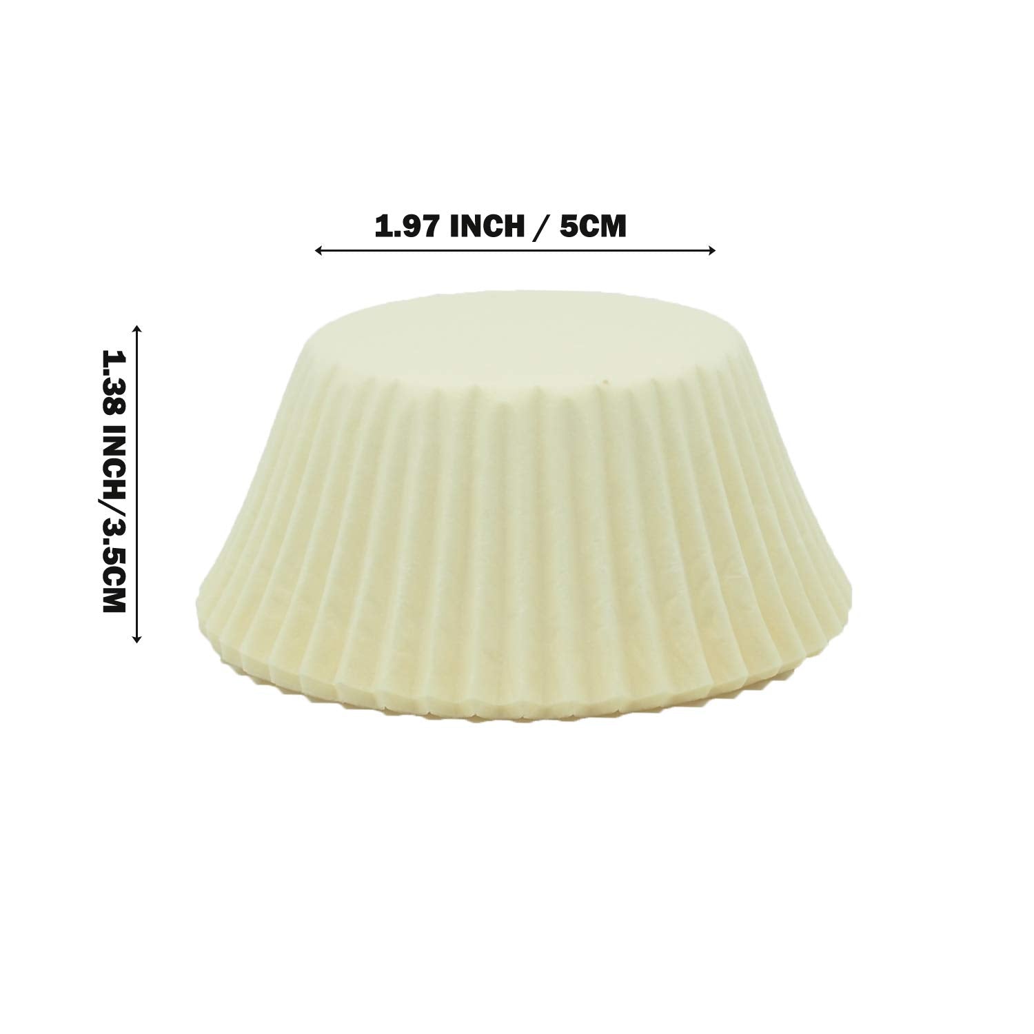 Mombake Premium White Standard Greaseproof Cupcake Liners Muffin Baking Cups For Wedding, 100-Count