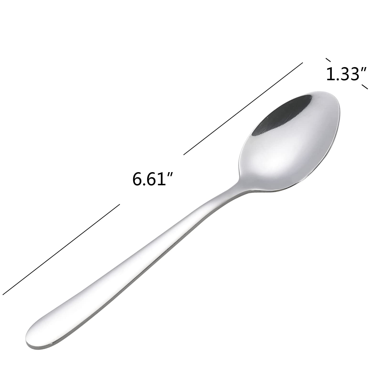 Zerdyne 12-Piece Stainless Steel Dessert Spoon