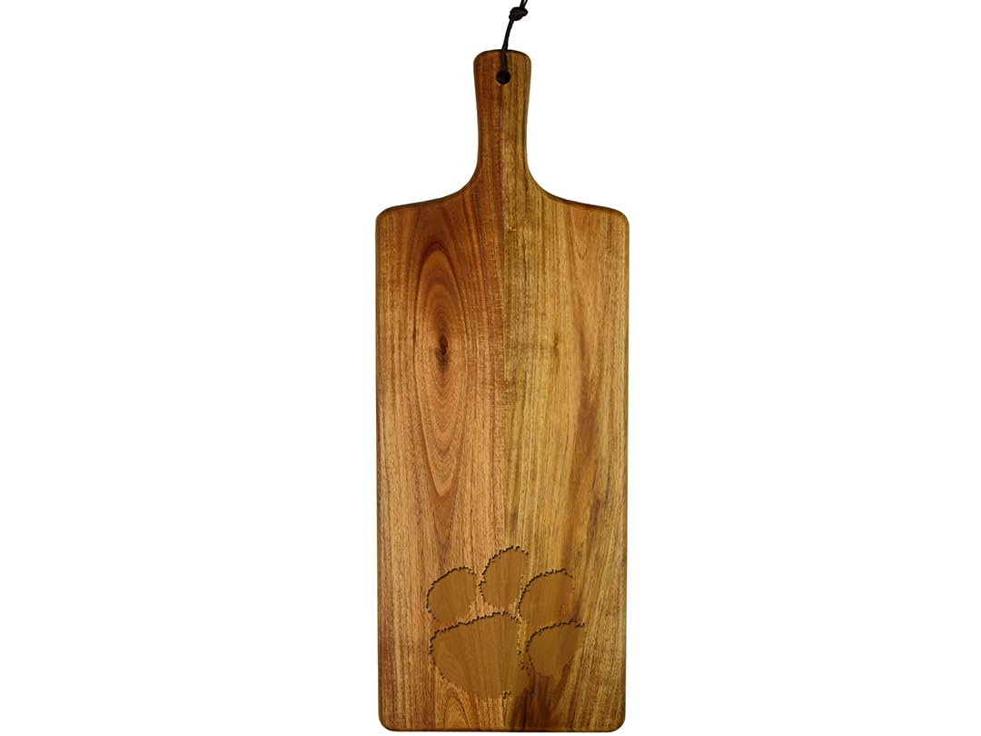 Picnic At Ascot Clemson Licensed 22'' Acacia Cheese/Charcuterie Serving Plank