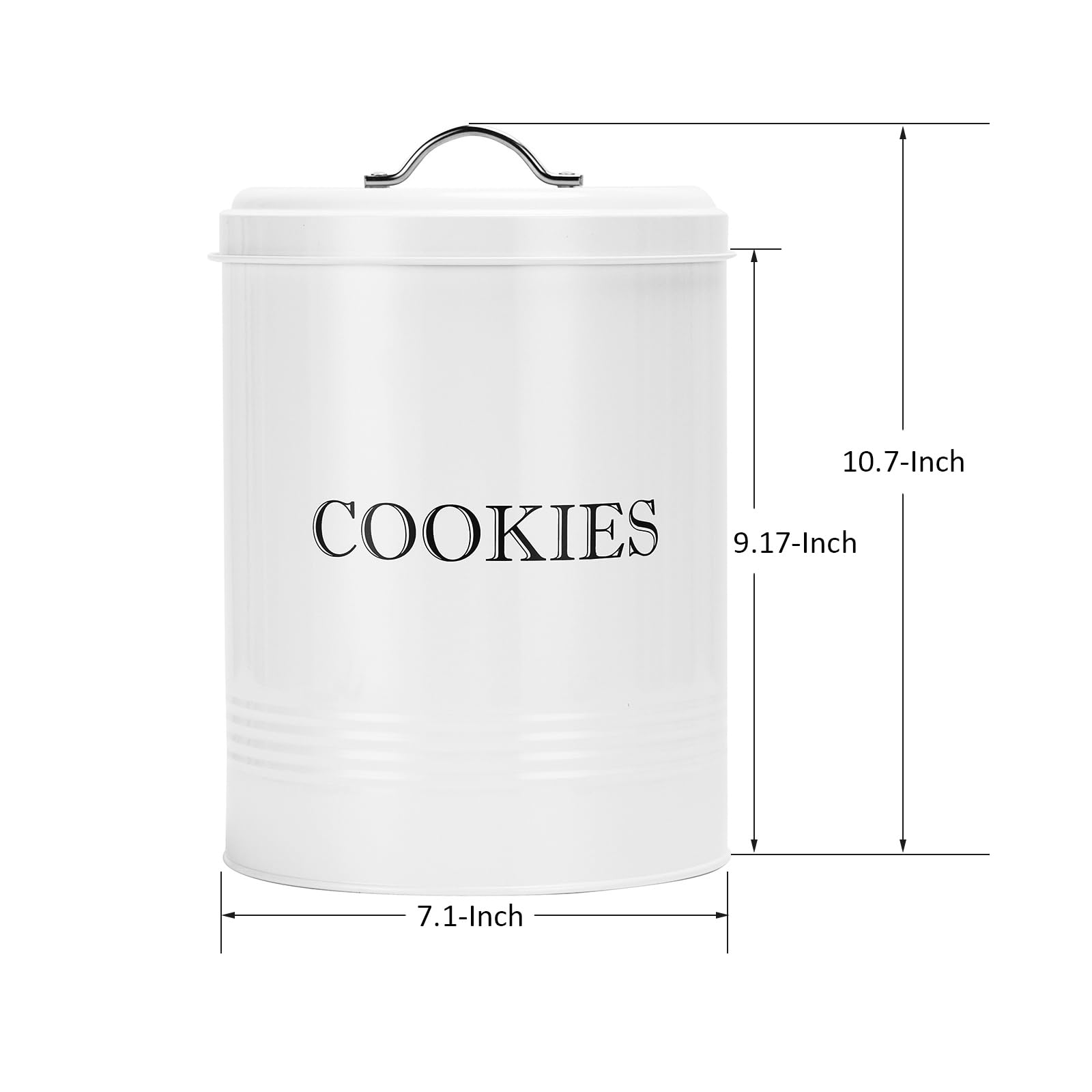 Brightalk Cookie Jar With Lid, Counter Top Canister Decorative Storage Container For Farmhouse Kitchen
