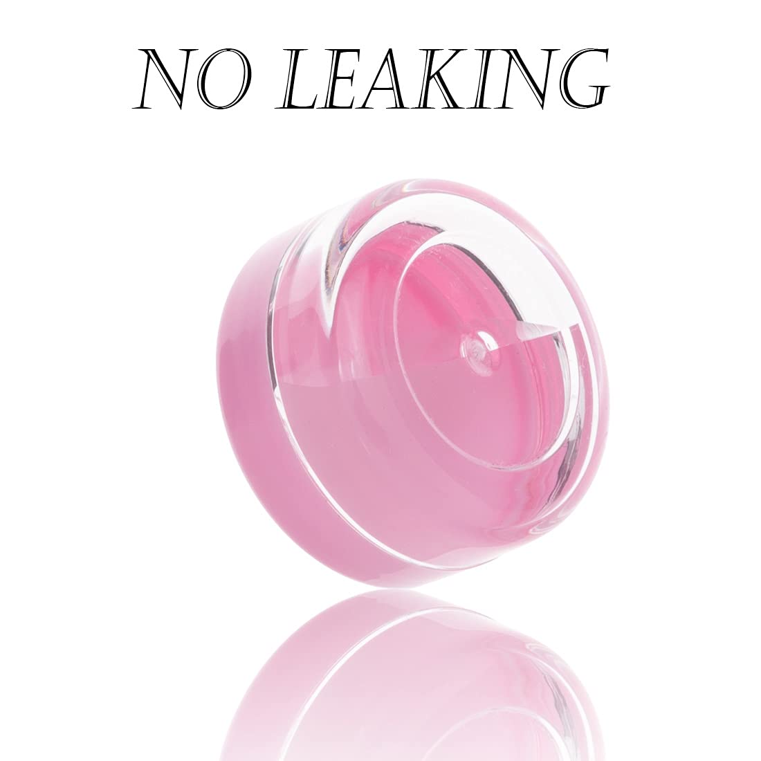 Zejia 10Pcs Small Travel Containers, Pink Sample Containers With Screw Lids, 5 Size 3/5/10/15/20 Gram Sample Jars With 12Pcs Lab