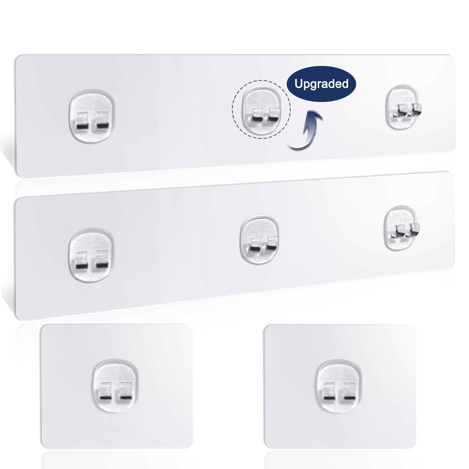 Ord Of Sp Shower Caddy Adhesive Replacement, 4 Pack Strong Shower Caddy Adhesive, Transparent Adhesive Shower Caddy, No Drilling