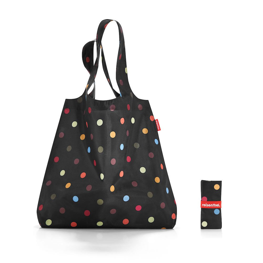 Reisenthel Mini Maxi Shopper Dots - Foldable Shopping Bag With Attractive Design - Water Repellent