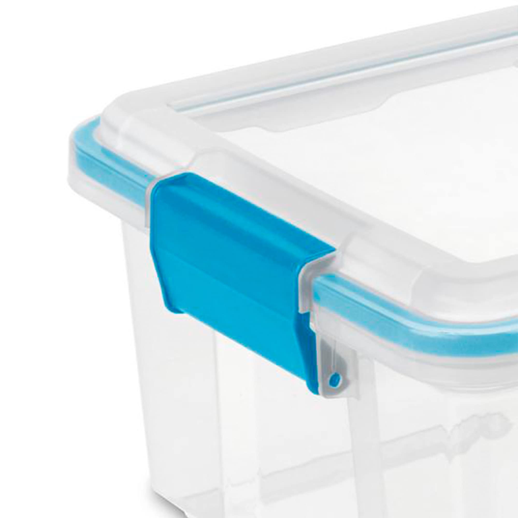 Sterilite Gasket Box, Stackable Storage Bin With Latching Lid, 12 Quart, 12 Pack