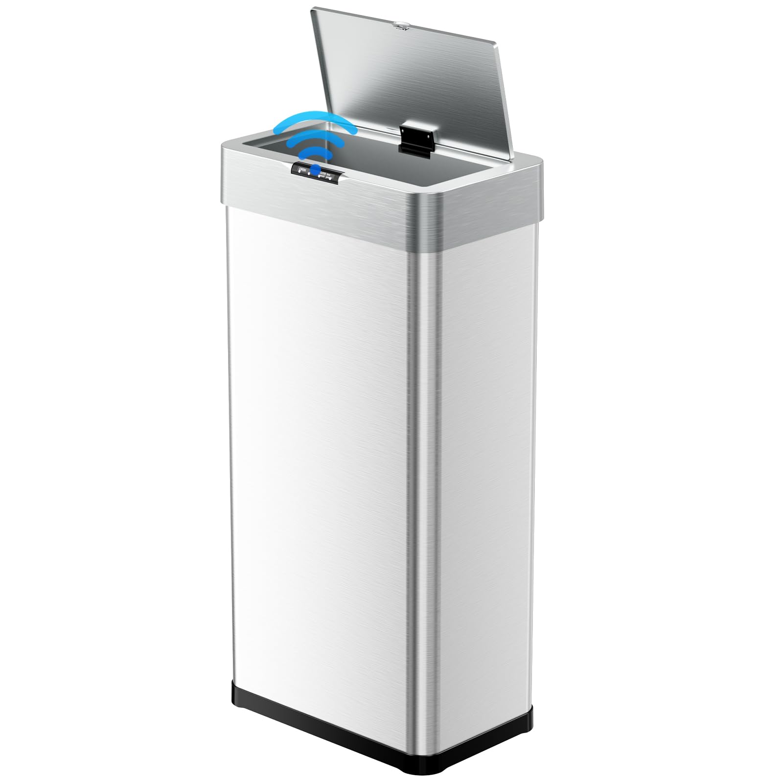 TLSUNNY 18.5 Gallon Motion Sensor Trash Can,Touchless Automatic Garbage Can,Brushed Stainless Steel Smart Bin,with Bag Holder,So