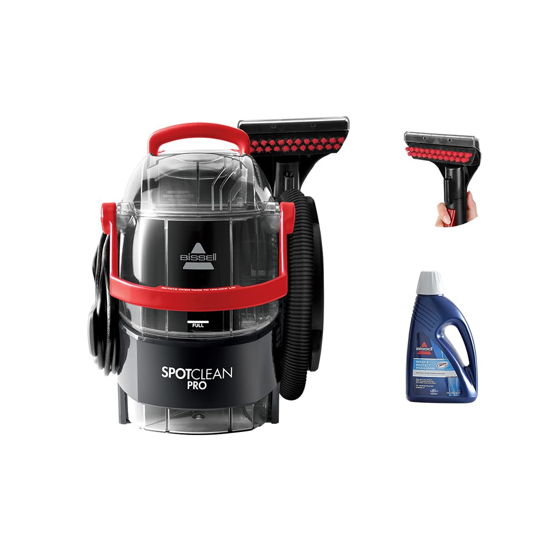 Bissell Spotclean Pro Portable Wet & Dry Vacuum Cleaner | Warm Water Removes Curry & Tough Stains | Deep Cleans Carpet, Sofa, Cu