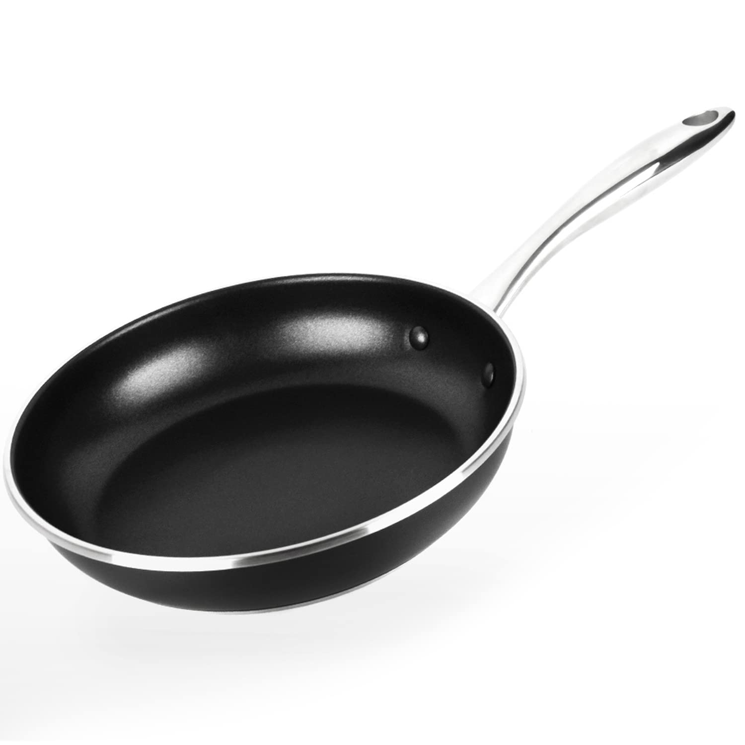 Magefesa Prisma - 9.4 Inches Skillet, Frying Pan, Made In 18/10 Stainless Steel, Triple Layer Non-Stick, For All Types Of Kitche