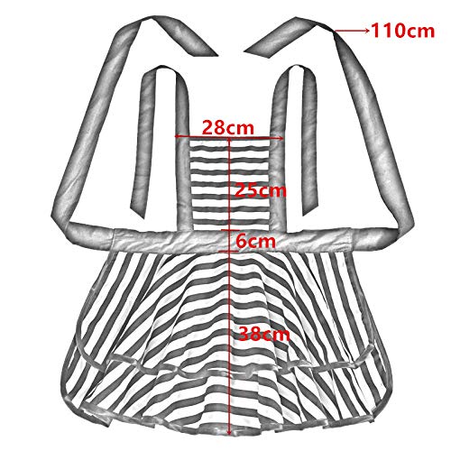 Hyzrz Halloween Costume Skull Skeleton Bones Featured Retro Aprons For Women Girls Cake Kitchen Cook Apron (Skull Head)