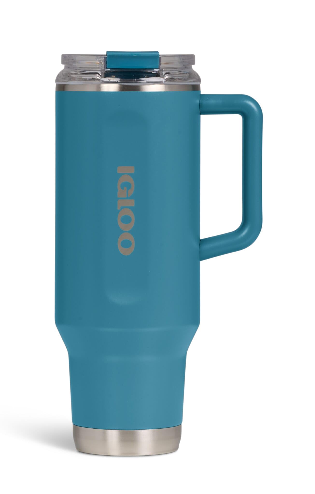 Igloo 00071228 40 Oz Stainless Steel Travel Mug MDRN BLU.SSTL.Clear.MRN BLU