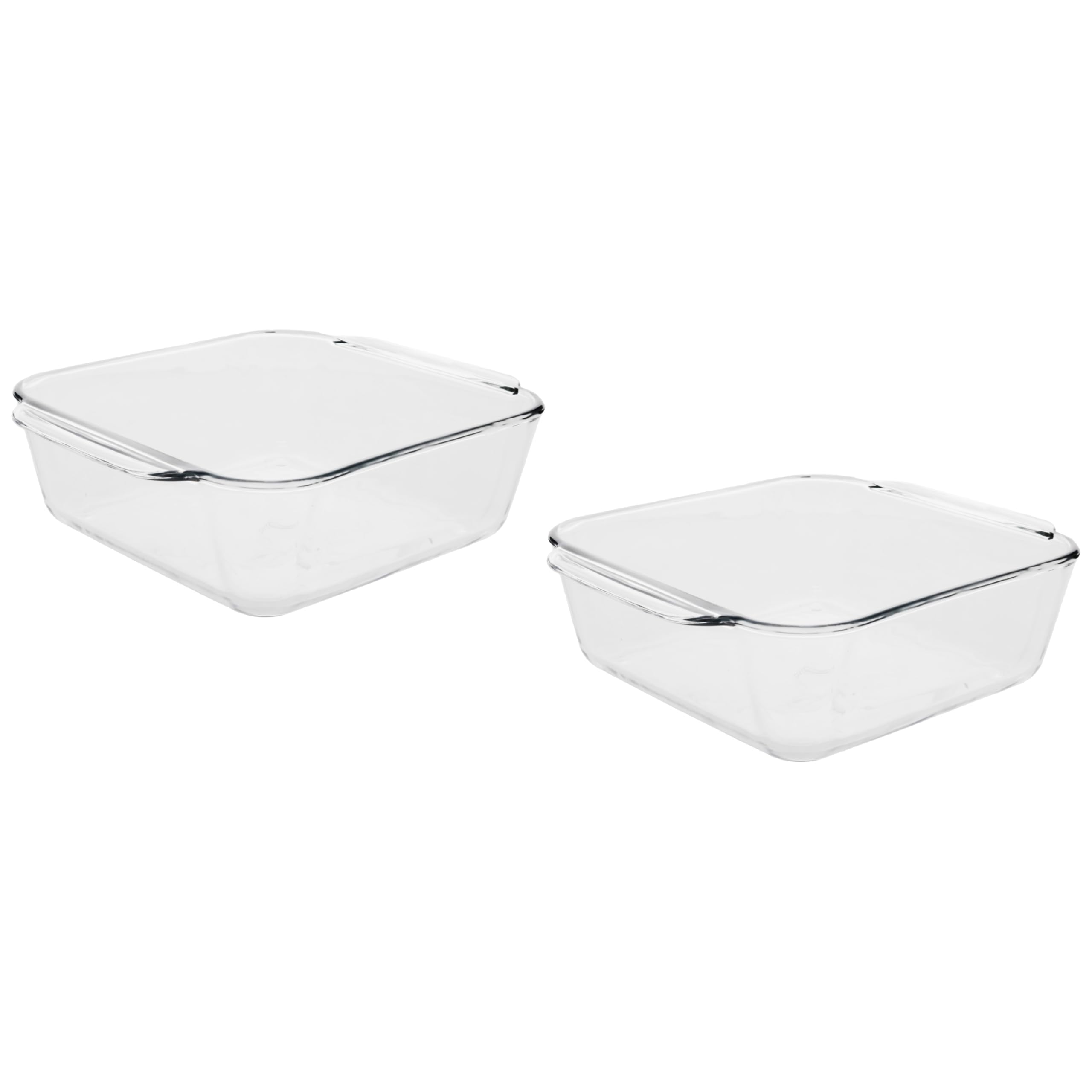 Pyrex 222D (2.5Qt) Clear Deep Glass Baking Dishes (2Pack)  Made in USA