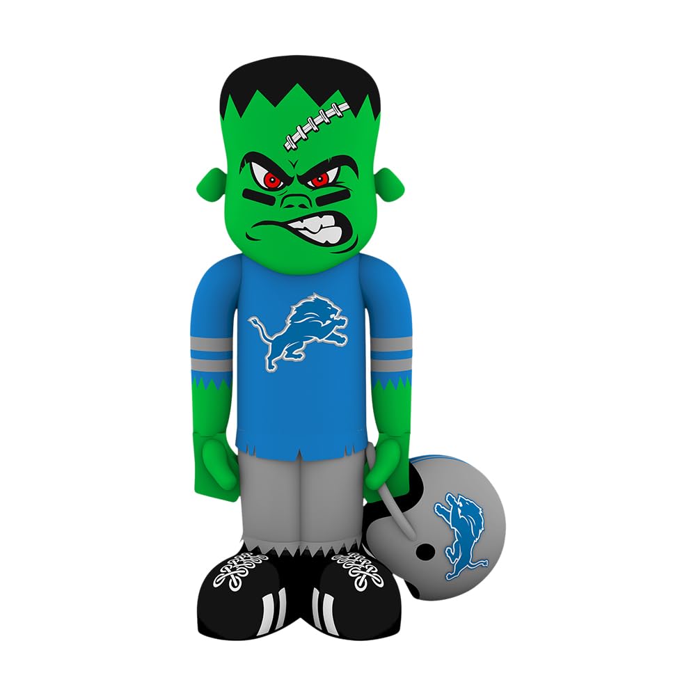 Sporticulture NFL Detroit Lions 7 8 Blow Up Inflatable Steinbacker with LED Lights & Built-in Blower - Balloon Merchandise Decor
