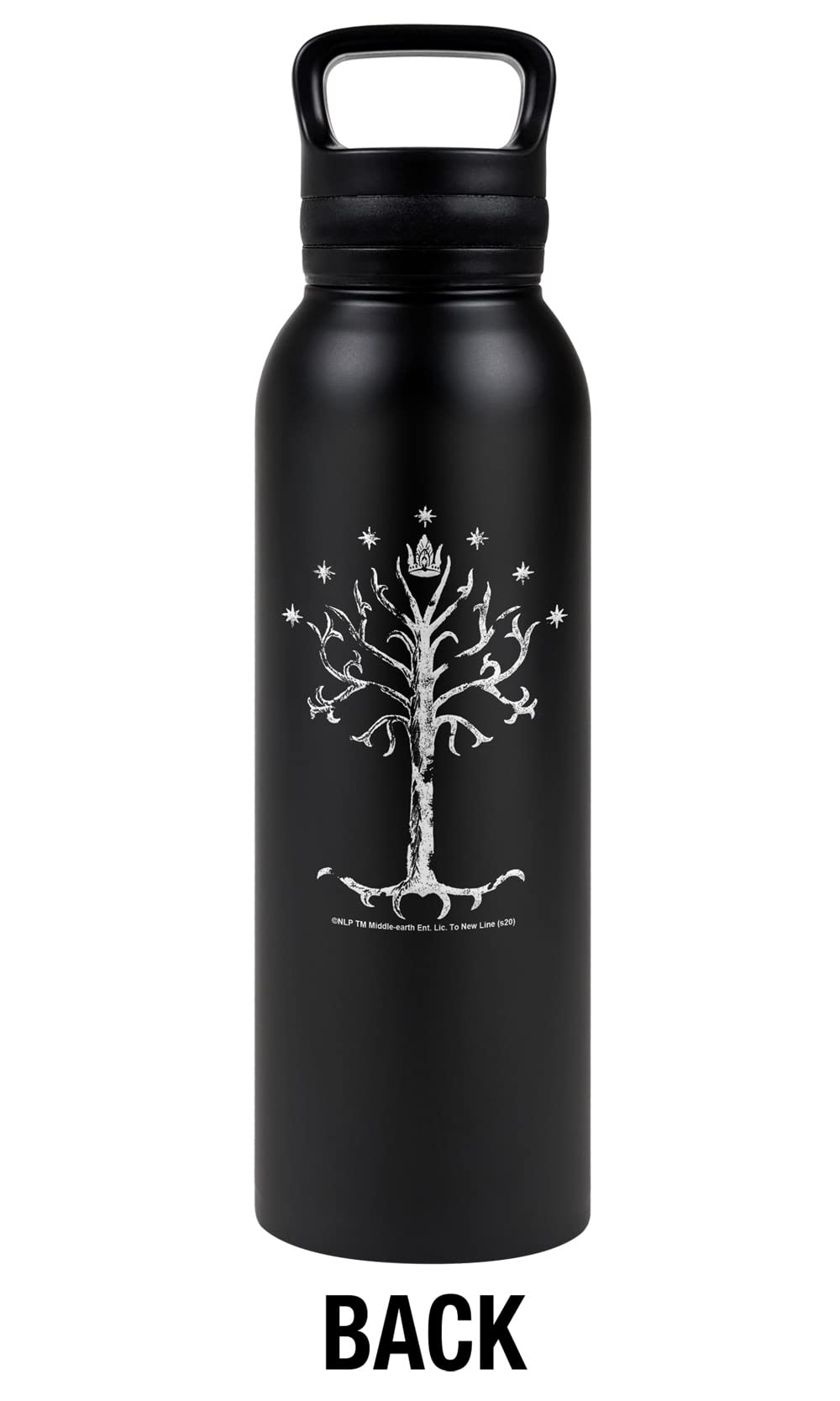 Lord Of The Rings Official Tree Of Gondor 24 Oz Insulated Canteen Water Bottle, Leak Resistant, Vacuum Insulated Stainless Steel
