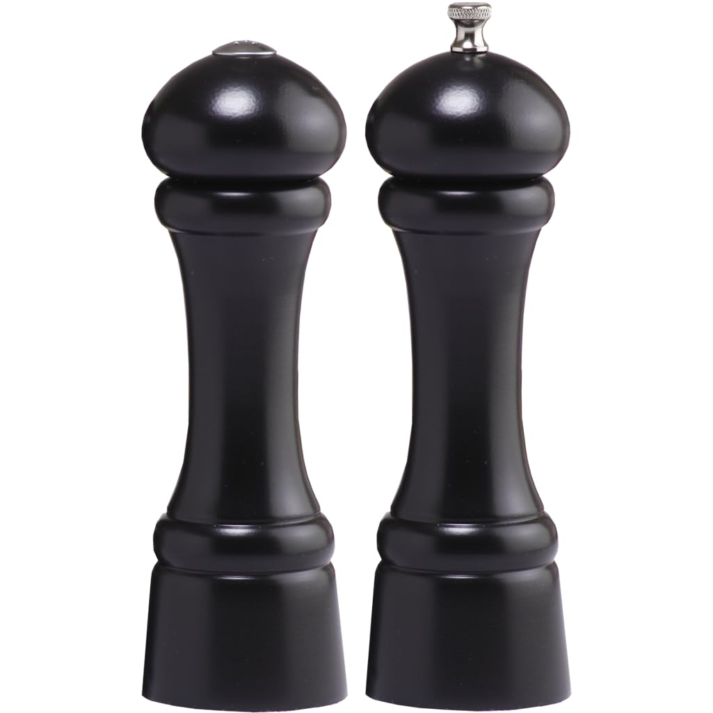 Chef Specialties 8 Inch Windsor Pepper Mill And Salt Shaker Set - Ebony