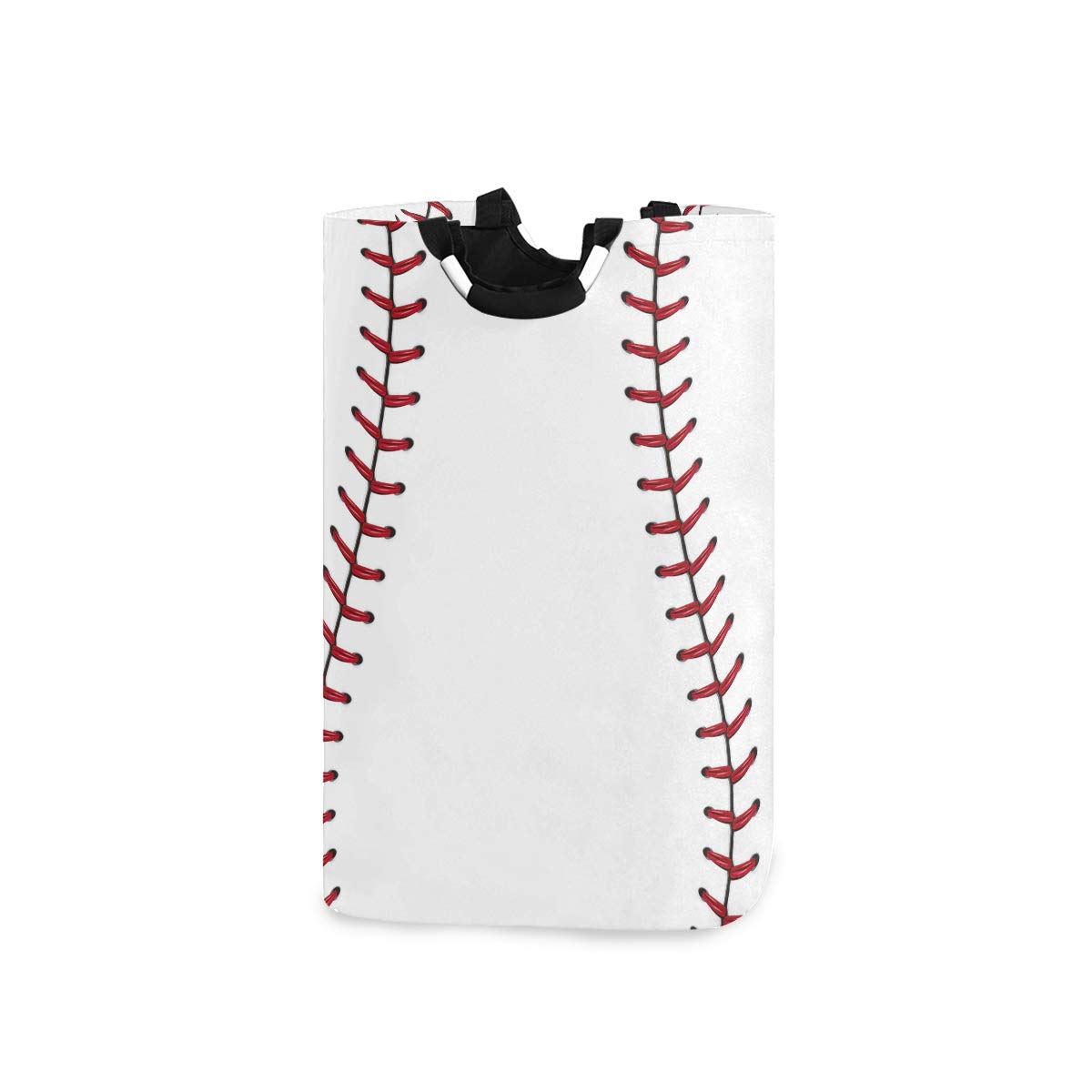 22.7''(H) Collapsible Laundry Hamper Baseball Print Laundry Basket Organizer Large With Handle Foldable Clothes Hamper