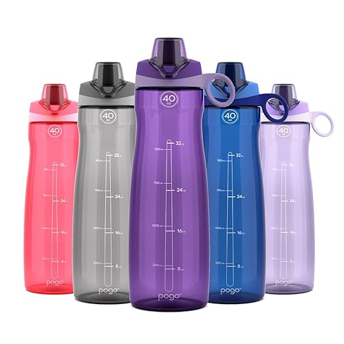 Pogo BPA-Free Tritan Plastic Water Bottle with Chug Lid  40 Oz  Purple