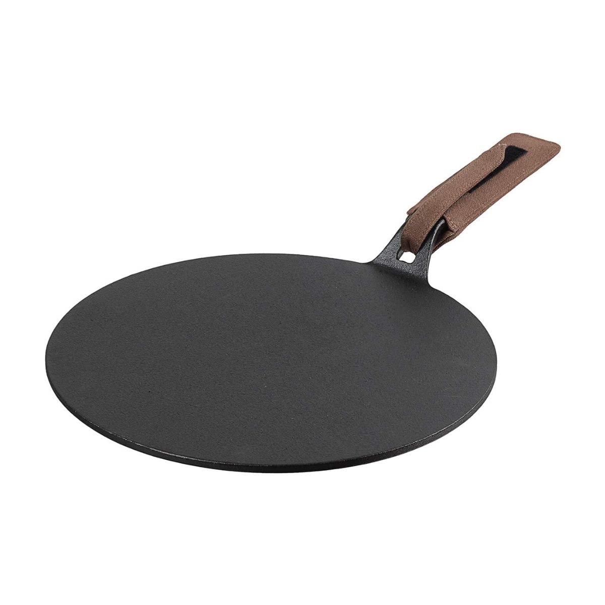 Vinod Legacy Pre-Seasoned Cast Iron Flat Multi Tawa 30 Cm | Naturally Stick Free Pure Surface | Healthy Cooking Roti, Chapati, D