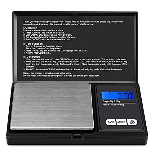 Orrda Mini Digital Pocket Jewelry Weighing Scale | Plastic Gold/Jewellery Mini Digital Weighing Machine (500 G X 0.1 G, Black/Si