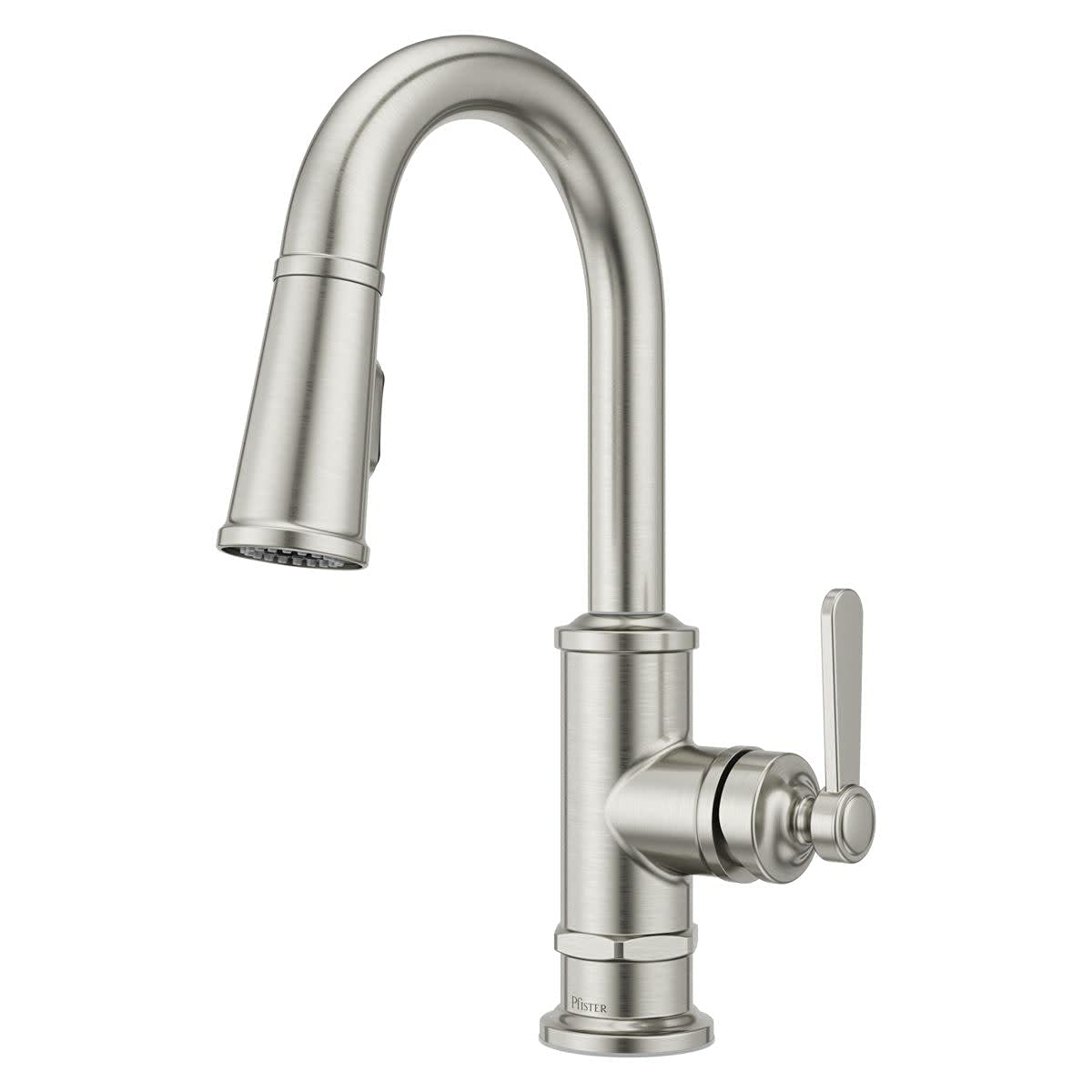 Pfister, GT572TDS, Port Haven 1.8 GPM Single Hole Pull Down Bar Faucet, Stainless Steel