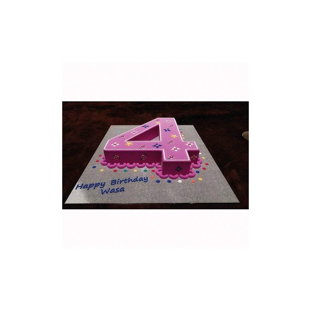 Euro Tins Large Number Four 4 Wedding Birthday Anniversary Baking Cake Pan 14'' X 10'' (4)