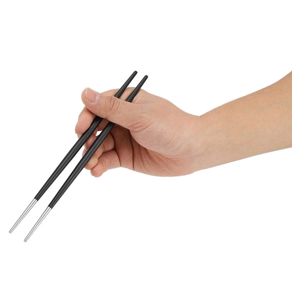 Chopsticks 304 Stainless Steel Chopstick Japanese Sushi Chopsticks Tableware Set Cuisine Tableware Small Fresh Chopsticks(Silver
