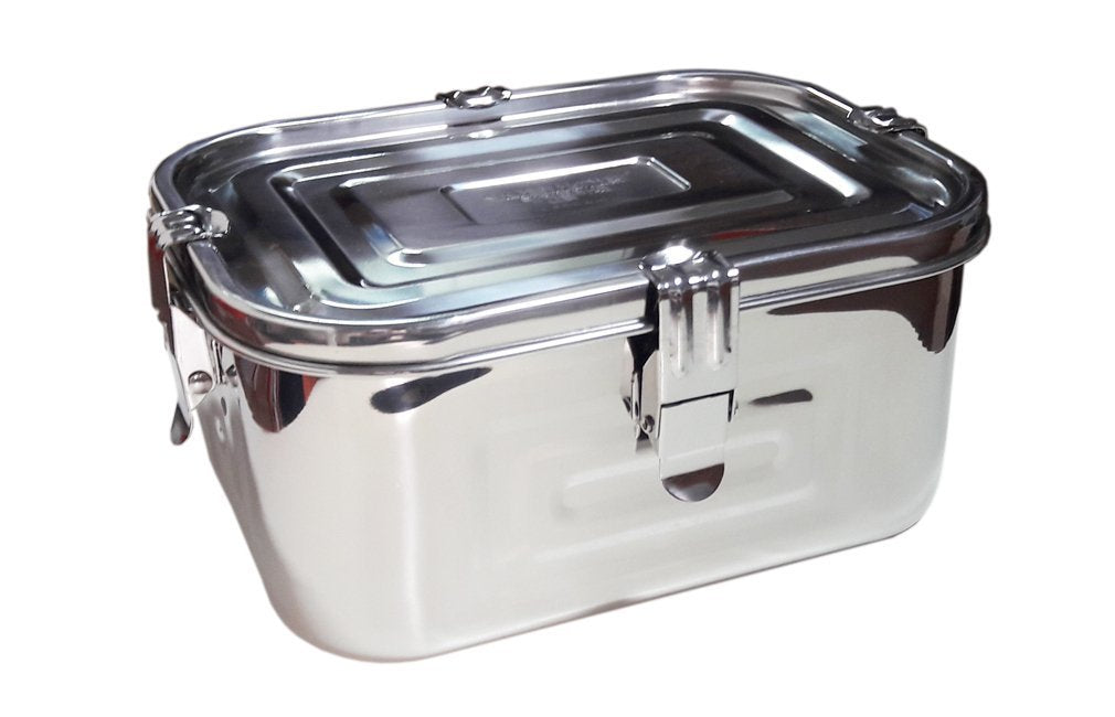 Stainless Steel 101Oz(3L)Rectangular Seal Kimchi Food Leakproof Airtight Storage Container Saver