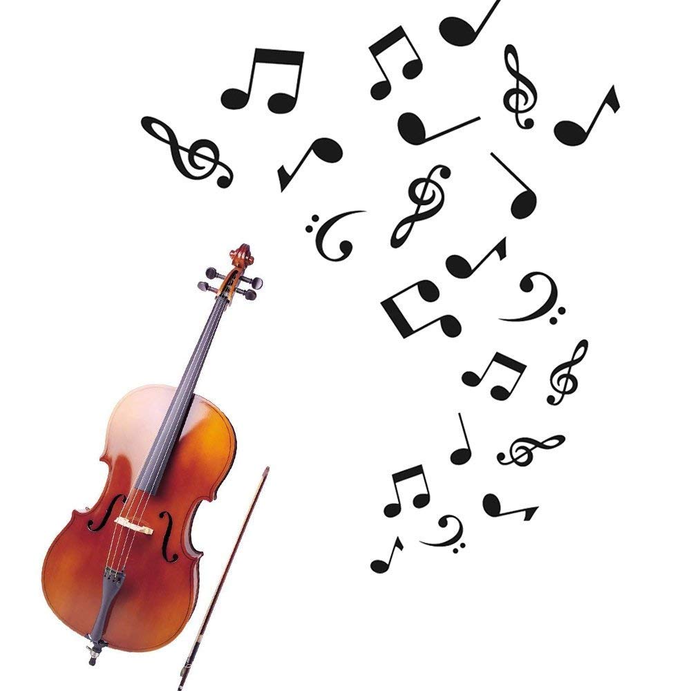Arttop Musical Note Wall Decals,Creative Music Notes Removable Vinyl Wall Stickers For Classroom Kids Room Music Studio Decorati