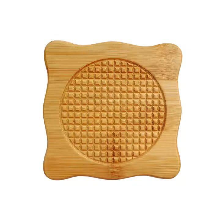 Wisik Enterprise Insulation Pad Kit Bamboo Dish Rack, Multifunctional With Table Mat EcoFriendly Bowl Dish Draining Rack Tool F