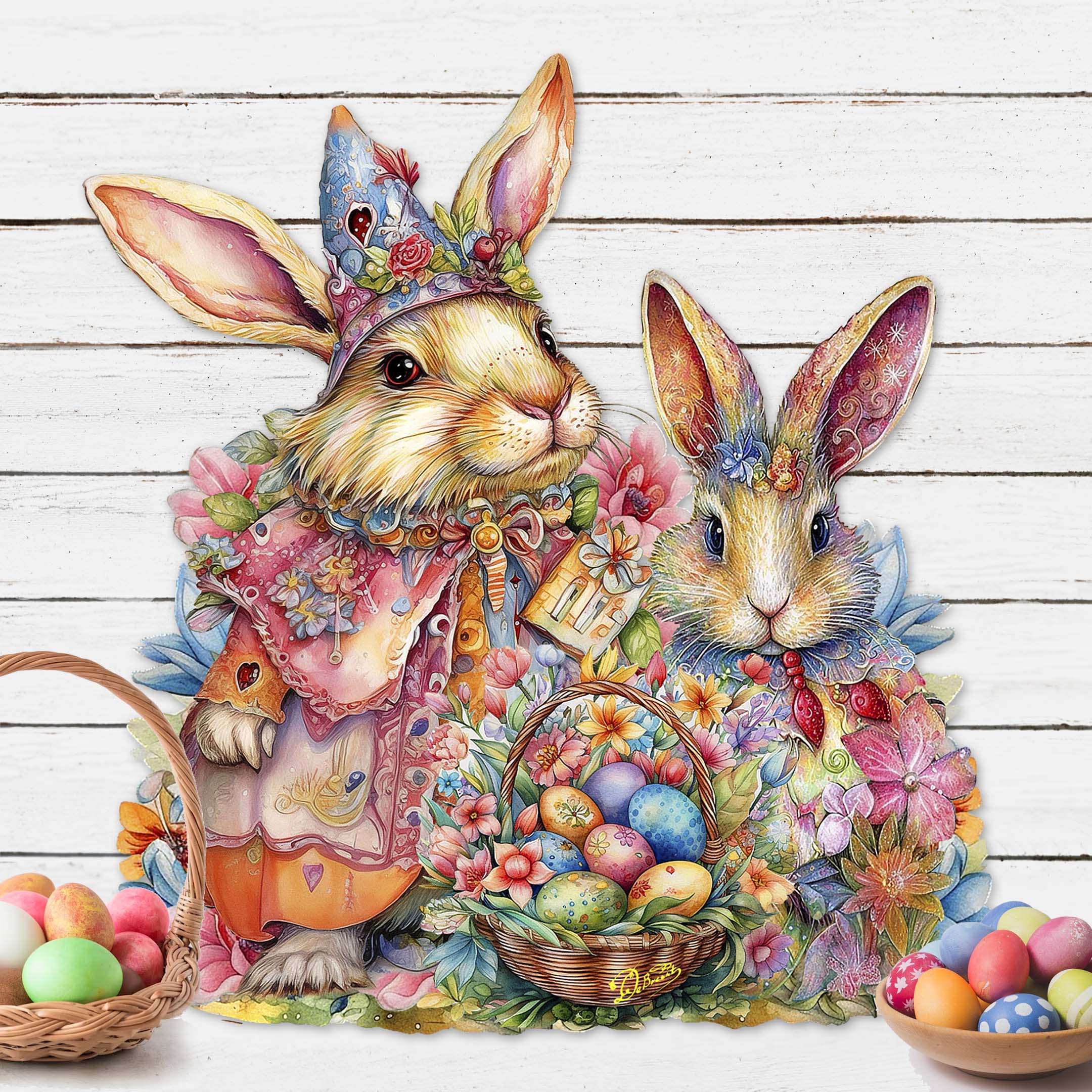 Easter Sweet Couple Holiday Door Decor by G. Debrekht - Easter Spring Decor - 8652768H